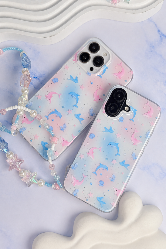قاب Pastel Star Dolphin با آویز کد C2251