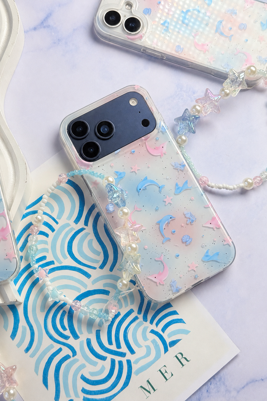 قاب Pastel Star Dolphin با آویز کد C2251