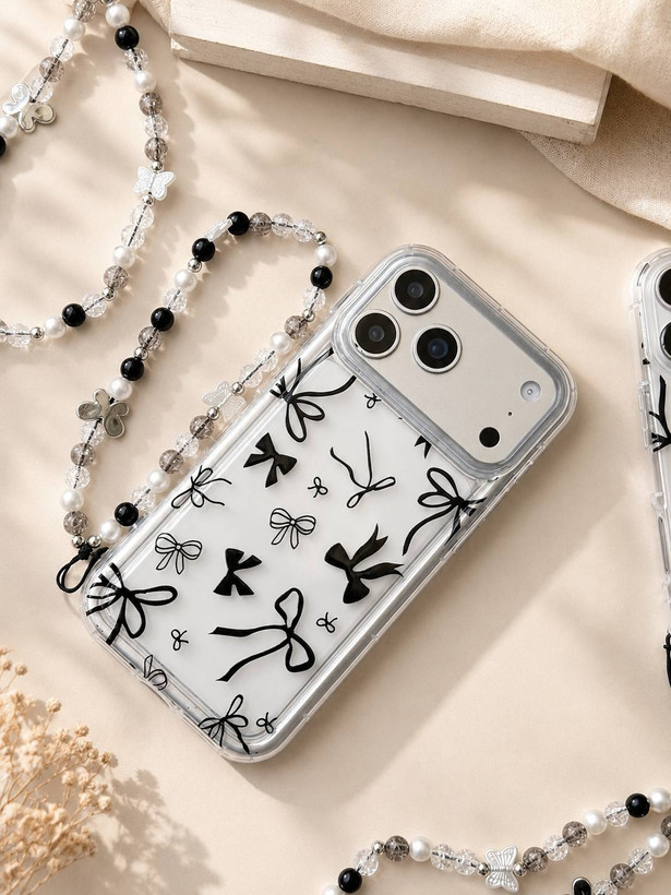 قاب پاپیون مشکی با آویز کد C2246