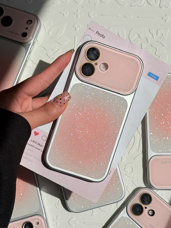 قاب صورتی اکلیلی  Pink Shine Lens (کدC2305)