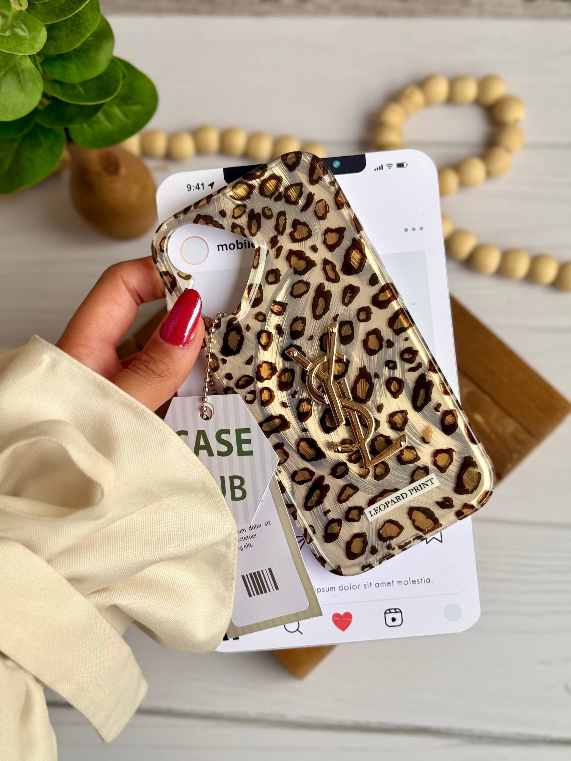 قاب براش yves saint laurent leopard آیفون (کدC2166)